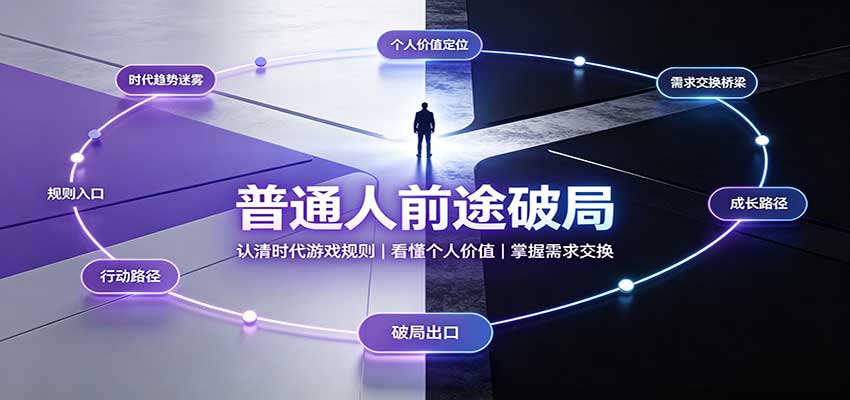 普通人前途破局:认清时代游戏规则,看懂个人价值,掌握需求交换8010 作者:福缘创业网 帖子ID:121381
