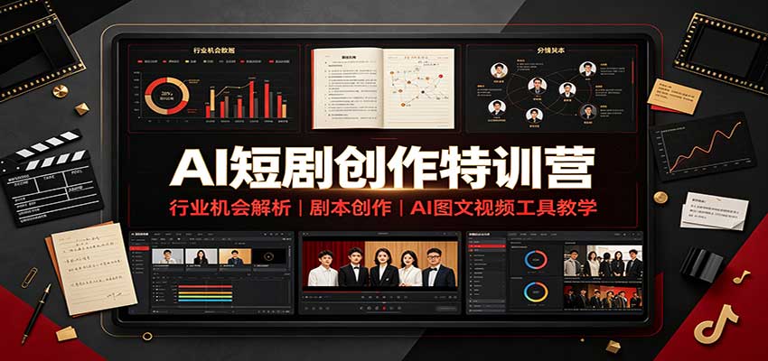 AI短剧创作特训营：行业机会解析，剧本创作，AI图文视频工具教学（文字版）1723 作者:福缘创业网 帖子ID:121375 