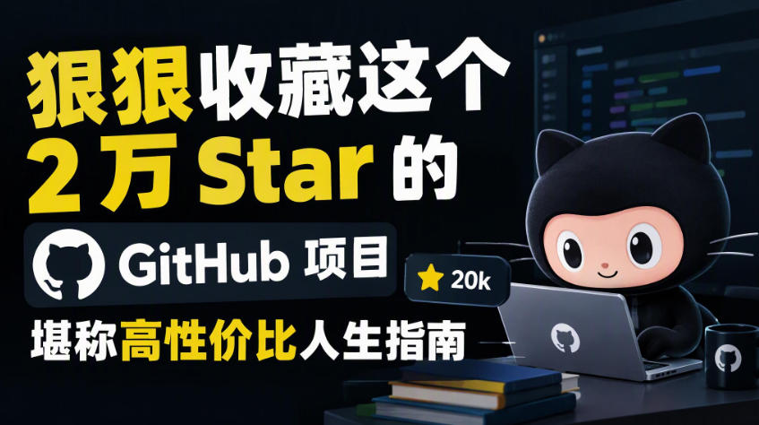 狠狠收藏这个2万Star的GitHub项目,堪称高性价比人生指南。